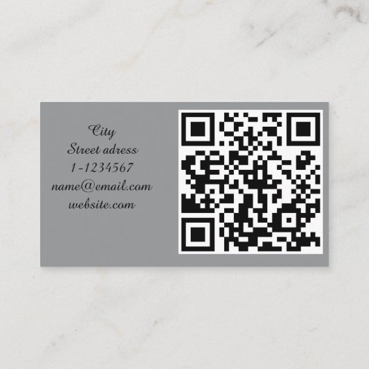 Huur autoservice QR code professional Visitekaartje (Achterkant)