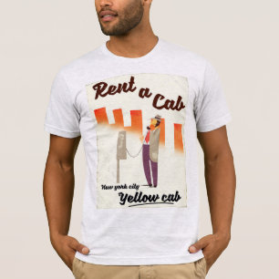 Huur een Cab. NYC Yellow cab-poster T-shirt