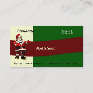 Huur een Santa Visitekaartje