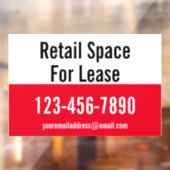 Huur winkelruimte Telefoonnummer Rood en Wit Raamsticker (Vel 2)