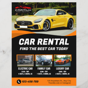 Huurauto Premium Professional Modern Flyer