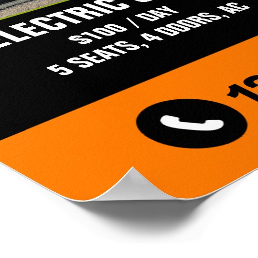 Huurauto Premium Professional Modern Poster (Hoek)