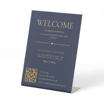 Huurwoning Welkom QR-code Donkerblauw