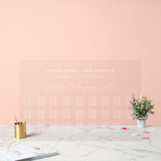 Huwelijk Alfabetische Zitting Grafiek Acryl Teken Acryl Bord (Huwelijk)