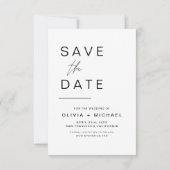Huwelijk Bewaar de Datum Foto Minimalistisch Save The Date (Achterkant)