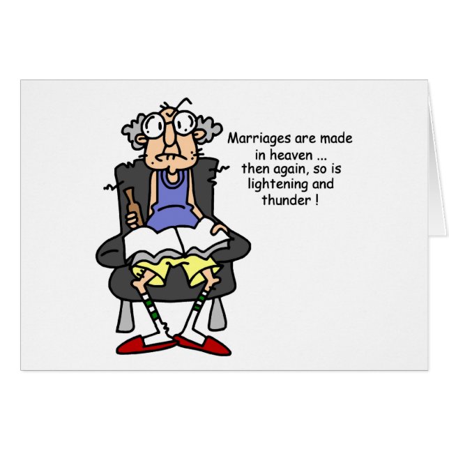 Huwelijk, bliksem, donder Humor (Voorkant Horizontaal)