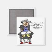 Huwelijk, bliksem, donder Humor Magneet (Voorkant / Achterkant)