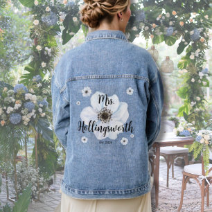 Huwelijk Bruid Script Denim Jacket