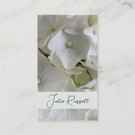 Huwelijk Celebrant Eenvoudige Witte Bloemen Visitekaartje