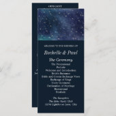 Huwelijk Celestial Star Night Navy Programma (Voorkant / Achterkant)