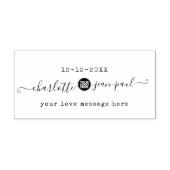 Huwelijk Chic Script Rubberstempel (Afrduk)