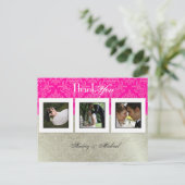 Huwelijk Dank u briefkaarten/DIY kleur+foto's Briefkaart (Staand voorkant)