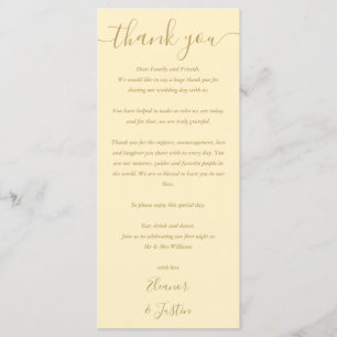 Huwelijk Dank u Buttercup gele plaats kaart