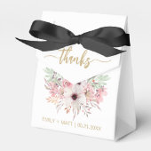 Huwelijk Dank u Rustieke Roze Bloemen Favoriete Do Bedankdoosjes (Voorkant Zijde)