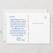 Huwelijk Dank u | Script boven Photo-Briefkaart Kaart (Achterkant)