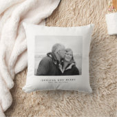 Huwelijk Datum Trouwfoto Koppel Kussen (Deken)