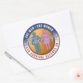 Huwelijk "Eén Man... One Woman" Sticker (Envelop)