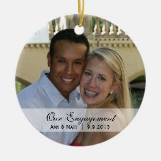 Huwelijk  | Eerste kerstfotoversiering Keramisch Ornament
