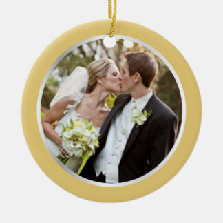 Huwelijk  | Eerste kerstfotoversiering Keramisch Ornament