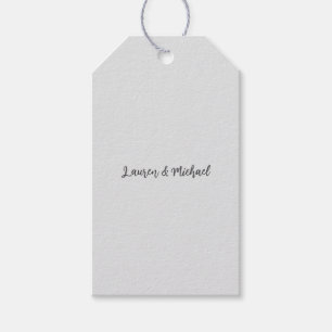 Huwelijk Elegant Minimalist Plain Mooi Cadeaulabel