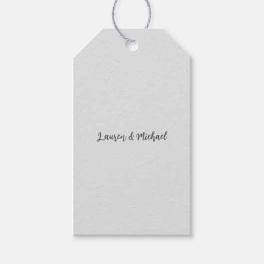 Huwelijk Elegant Minimalist Plain Mooi Cadeaulabel (Voorkant)