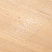 Huwelijk Elegant Romaans Script Gold Specks Acryl Uitnodigingen (Laagn)