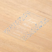 Huwelijk Elegant Romantisch Script Blue Specks Acryl Uitnodigingen (Laagn)