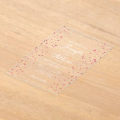 Huwelijk Elegant Romantisch Script Blush Pink Spec Acryl Uitnodigingen (Laagn)