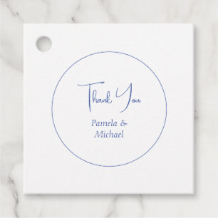 Huwelijk Elegante Minimalistische Klassieke Dank u Bedankjes Labels