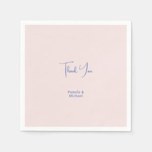 Huwelijk Elegante Minimalistische Klassieke Dank u Servet