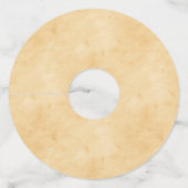 Huwelijk Elegante  Purpe Druiven | Aangepaste naam Wijnglaslabel (Achterkant)