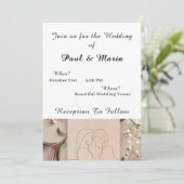 Huwelijk Elegante Uitnodiging (Staand voorkant)