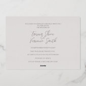 Huwelijk Folie Tropisch Chic Folie Uitnodiging (Achterkant)