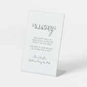 Huwelijk, Gedenkteken, Wit, Reclamebord Met Voetstuk (Voorkant)