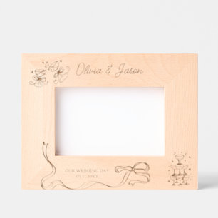 Huwelijk Gepersonaliseerde naam Bow champagne tore Gegraveerde Lijstjes