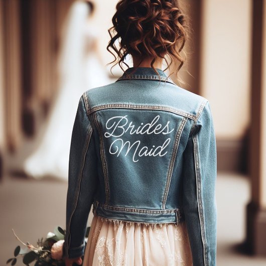 Huwelijk getuige denim jacket
