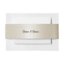 Huwelijk Gouden Brons Glanzend Elegant Uitnodigingen Wikkel