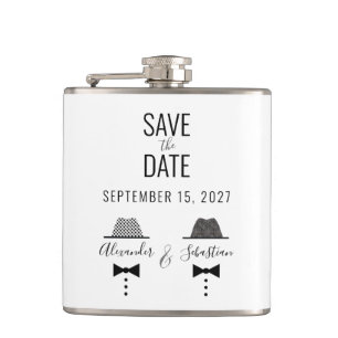 Huwelijk homoseksuelen Save The Date Heupfles