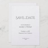 Huwelijk huwelijk minimalistische kalligrafie scri save the date (Voorkant / Achterkant)