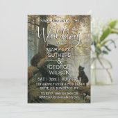 Huwelijk in het dennenbos kaart (Staand voorkant)