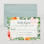 Huwelijk in het paradijs Tropische RSVP (Voorkant / Achterkant)