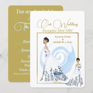 Huwelijk Inv. 2 Witte (De Dress) RFPMDesigns ©️202 Kaart