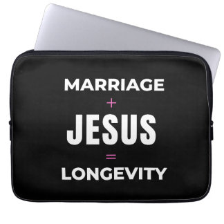 Huwelijk + Jezus = Lange levensduur Laptop Sleeve
