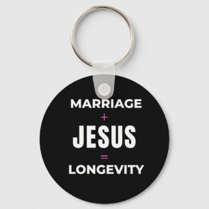 Huwelijk + Jezus = Lange levensduur Sleutelhanger