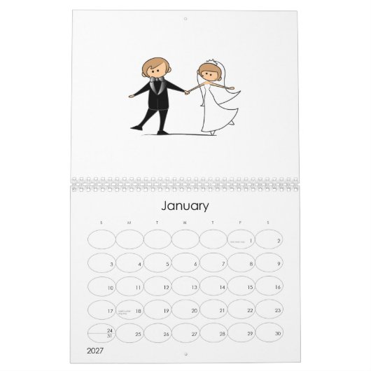 huwelijk kalender (Jan 2027)