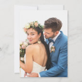 Huwelijk met eigen foto bedankkaart (Achterkant)