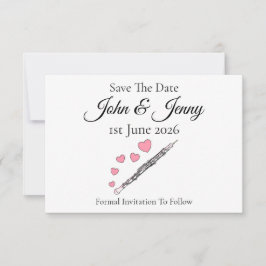 Huwelijk met hobomuzikant Bewaar de datum