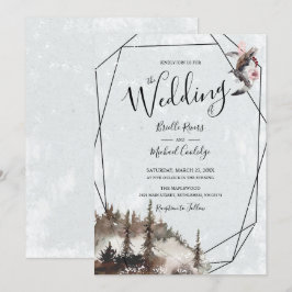 Huwelijk met raaf, bos en halve maan kaart