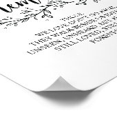 Huwelijk met roestige wijnranken Ter nagedachtenis Poster (Hoek)