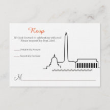 Huwelijk met uitzicht op Washington DC skyline RSV